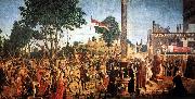 CARPACCIO, Vittore Martyrdom of the Pilgrims and the Funeral of St Ursula fg oil painting picture wholesale